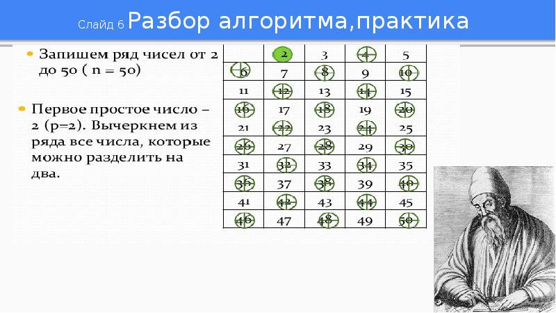 Проект решето эратосфена 6 класс