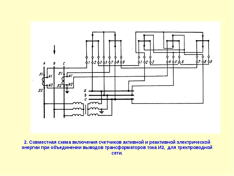 Схема электрической мощности. Схема включения трехфазного счетчика реактивной энергии. Схема Арона подключения счетчика. Схема включения трёхфазного индукционного счётчика активной энергии. Трехфазного счетчика активной энергии схема.