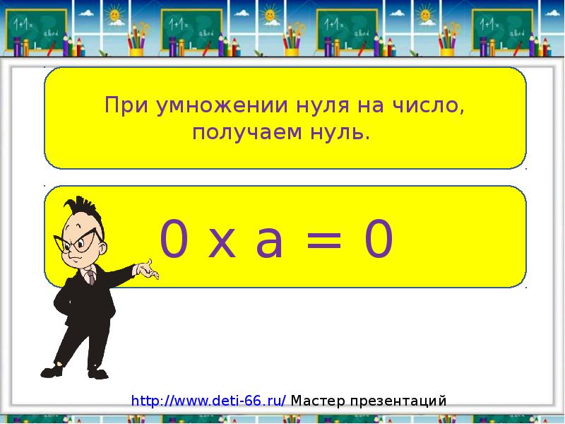 Умножение на 1 на 0 карточка. При умножении на 0. При умножении на 0 получается. Приемы умножения. Приём умножения нуля и 1.