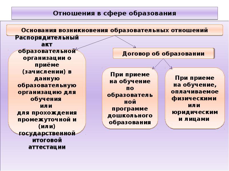 Отношения в сфере образования