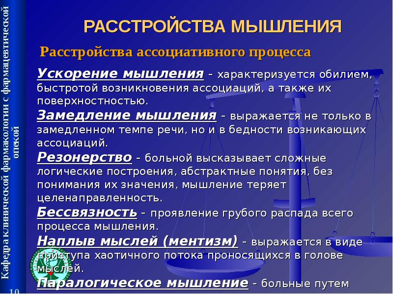 Расстройство мышления презентация