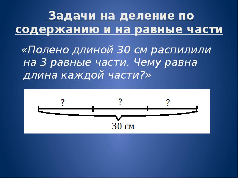 Деление по содержанию