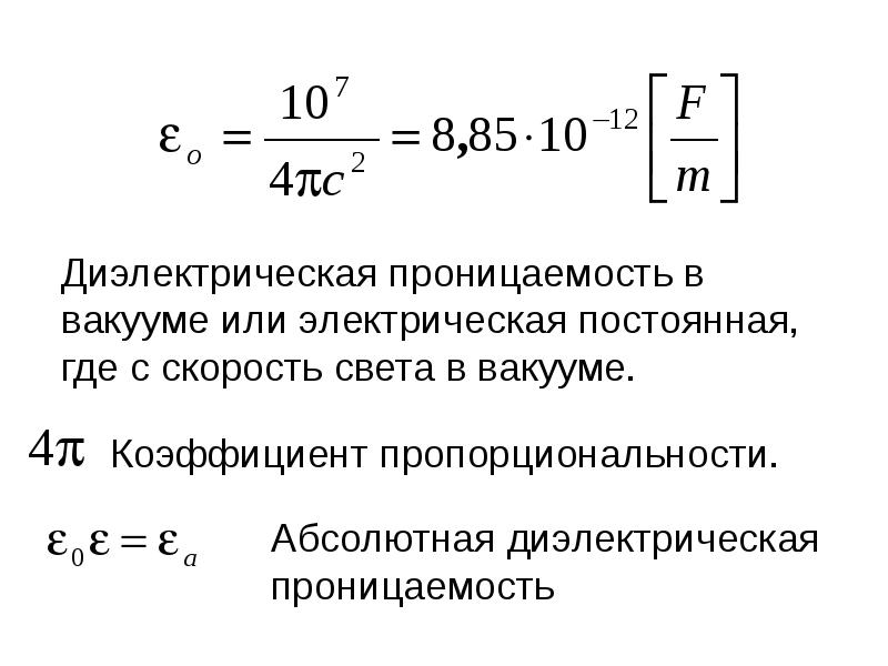 Проницаемость электрического поля. Относительная диэлектрическая проницаемость формула. Относительная диэлектрическая проницаемость вакуума. Электростатическая проницаемость вакуума. Диэлектрическая проницаемость вакуума е0.