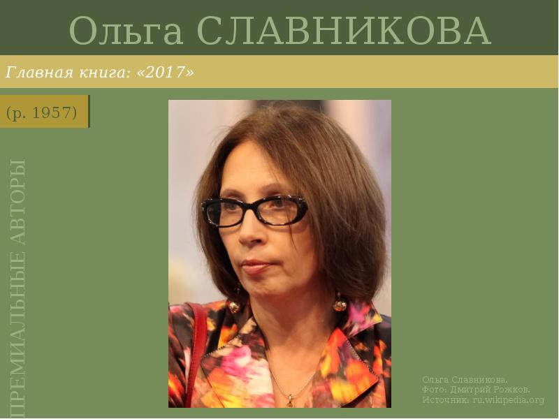 Ольга СЛАВНИКОВА
Главная книга: «2017» Ольга СЛАВНИКОВА
Главная книга: «2017»