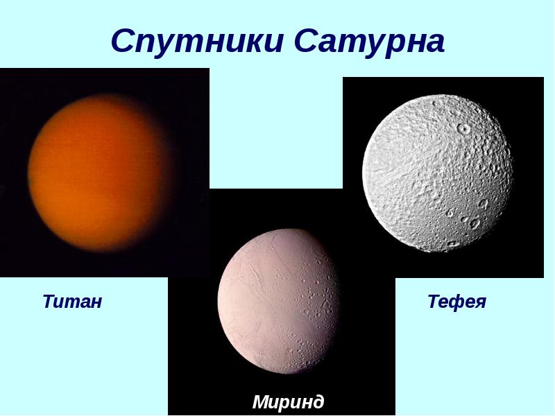 Презентация спутники сатурна