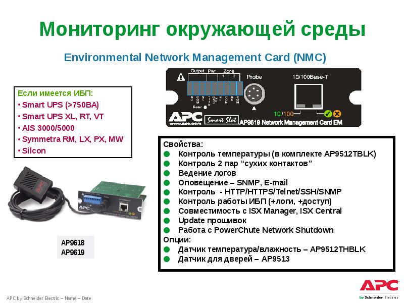 Карта мониторинга ибп