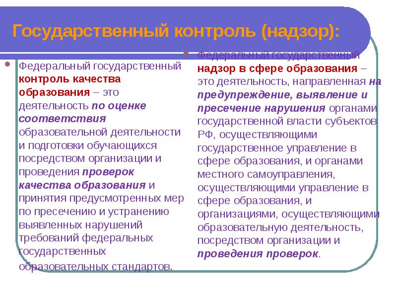 Государственный надзор это. Федеральный государственный контроль (надзор). Государственный контроль надзор в сфере образования. Государственного контроля качества образования. Государственный контроль надзор в сфере образования таблица.