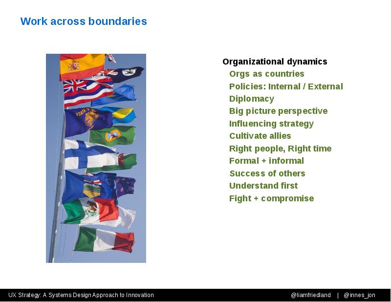 Work across boundaries Work across boundaries