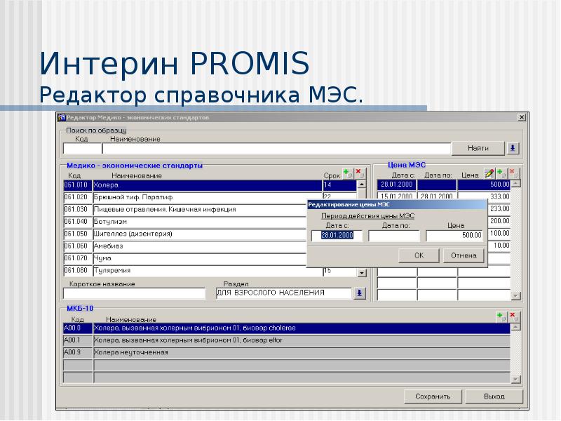 Мис интерин promis презентация