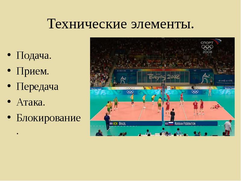 Технический элемент игры в волейбол