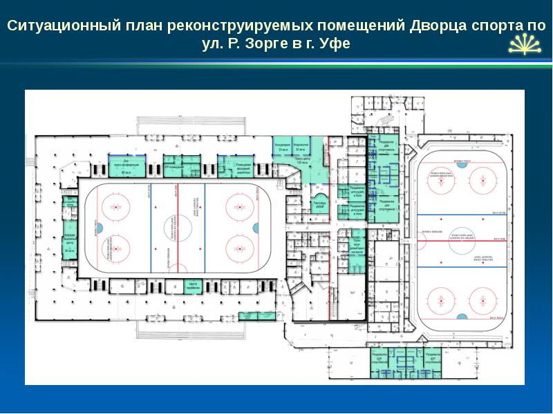 Схема спортивных сооружений