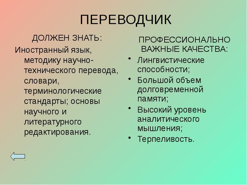 Переводчик должен