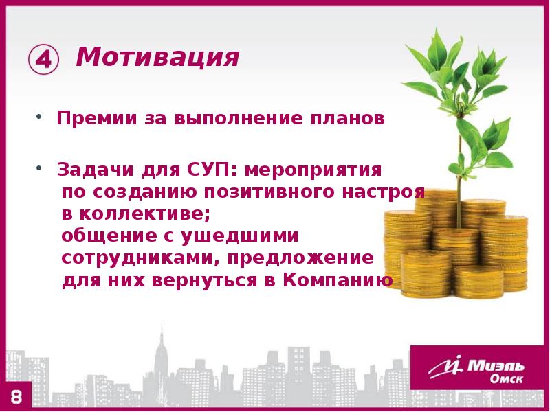 Задачи для выполнения плана продаж