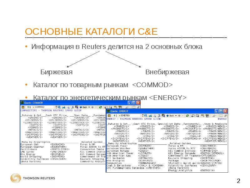 Каталоги информации