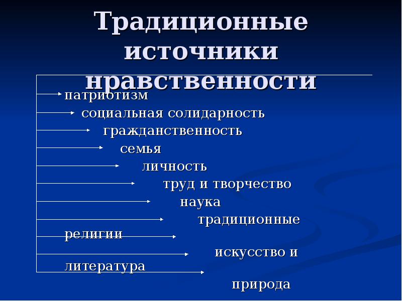 Нравственный источник. Традиционные источники нравственности. Источники создающие нравственные установки. Что является источником нравственности. Источники нравственности традиции.