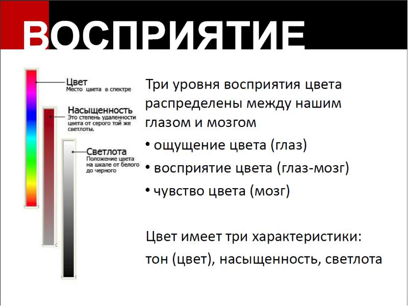 Ощущение цвета. Восприятие цвета человеком. Цвета по восприятию. Уровни восприятия цвета. Восприятие цветов человеком.