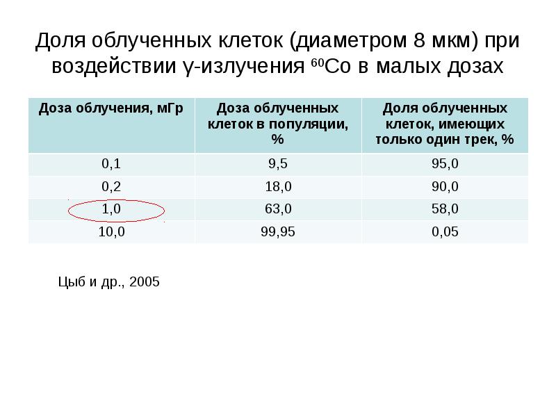 Биологические эффекты малых доз облучения презентация