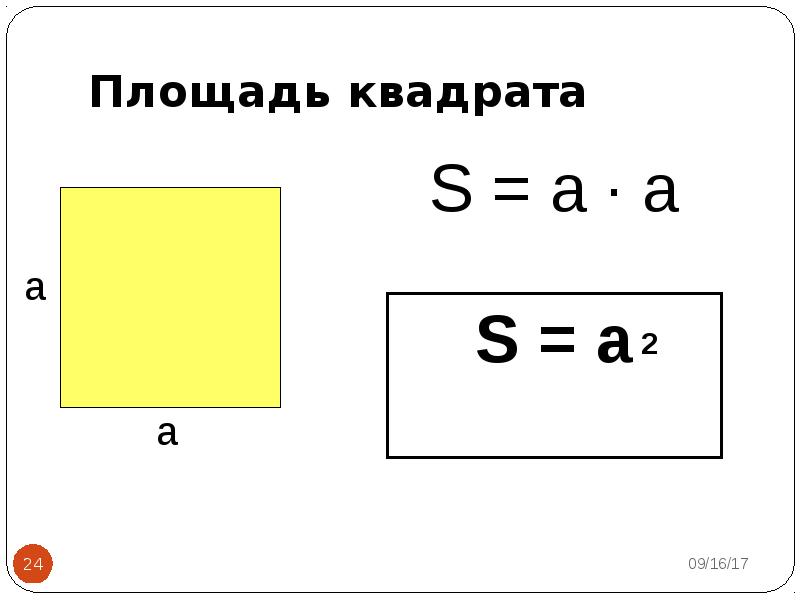 Найти площадь квадрата на рисунке