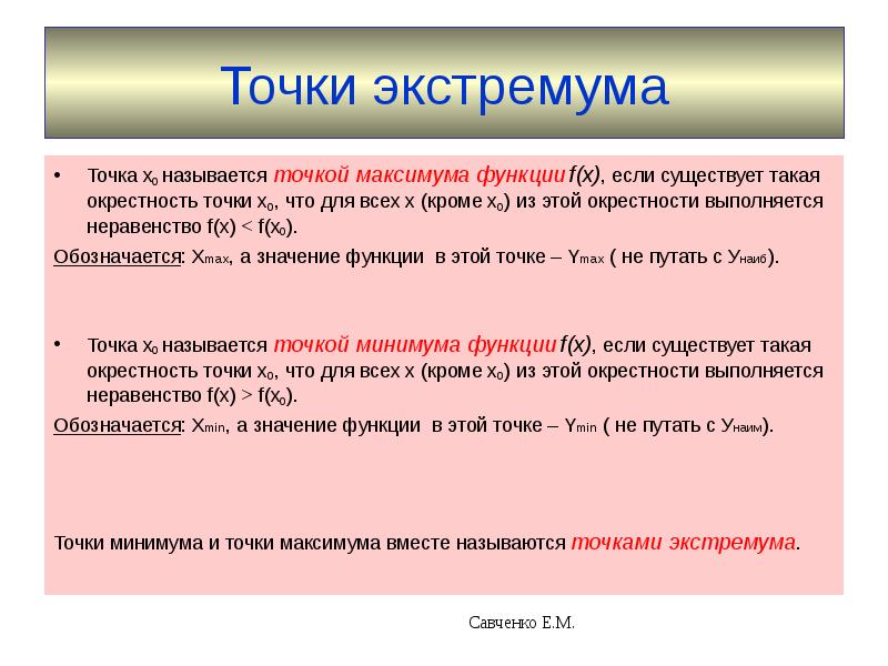 Точка максимума называется