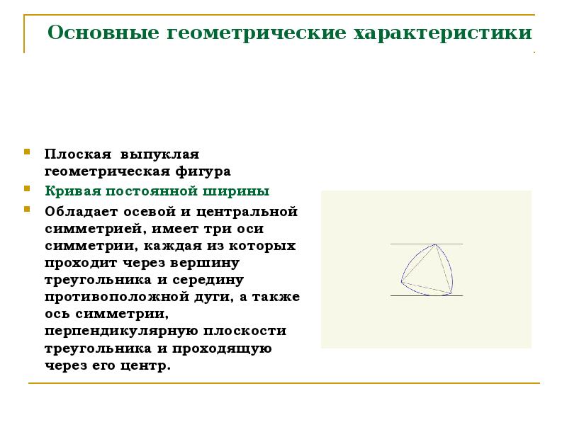 Характеристика плоского изображения