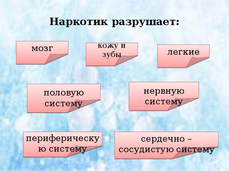 Наркотик разрушает: Наркотик разрушает: