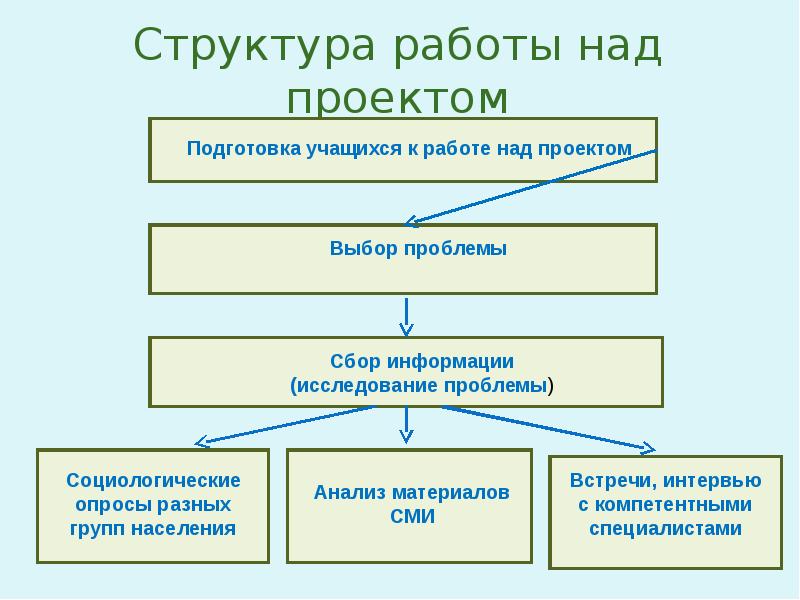 Структура работы над проектом