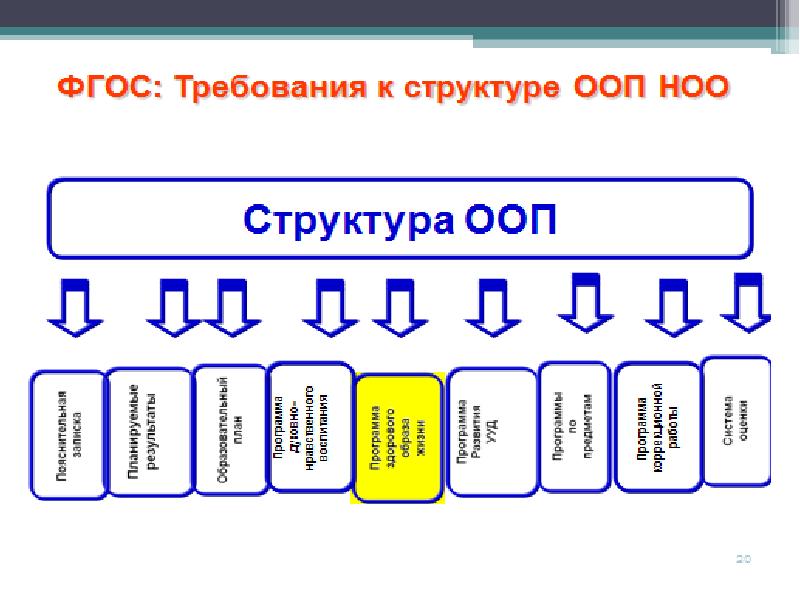 8 1 фгос. Структура ООП НОО ФГОС С изменениями 2019.