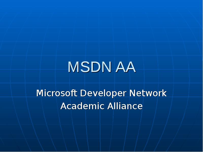 Microsoft developer Network.