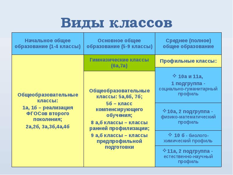 Типы начальной. Виды классов. Типы начальных школ. Вид класс. Типы начальных школ и их виды.