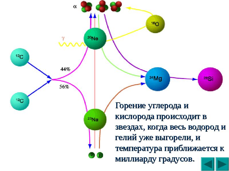 На рисунке приведена эволюция средних по размеру и больших звезд цифрами обозначены основные этапы