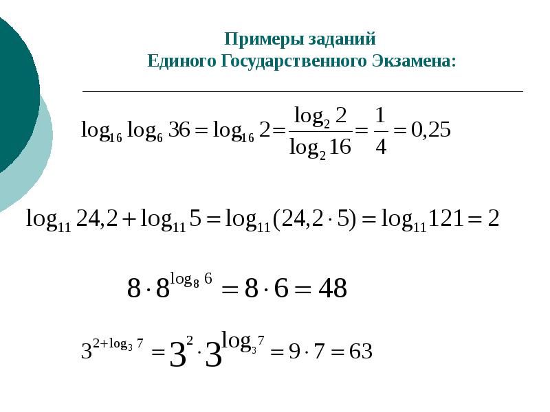 Логарифм 10 класс презентация