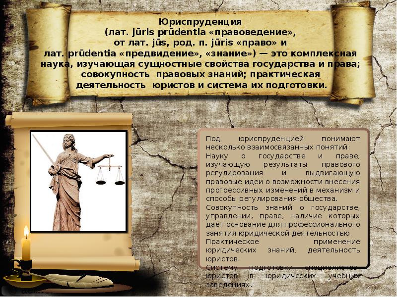 Право лат. Правоведение это совокупность знаний о. Средние века правоведение. Юриспруденция совокупность правовых знаний. Комплексная наука изучающая сущностные свойства государства и права.