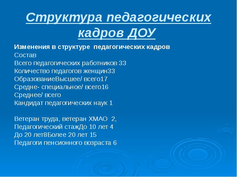 Изменения в доу. Подбора педагогических кадров в ДОУ презентация.