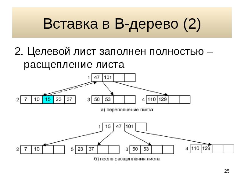 Полностью заполнен. Организационная структура хранения информации в ПК.. Расщепление листа. Слово в дереве структура хранения. Структура хранения РБ дерева.