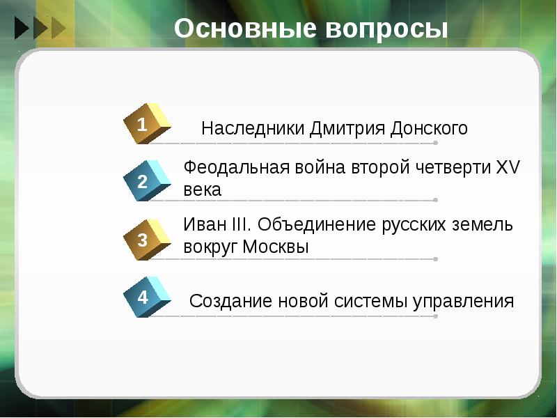 Наследники дмитрия донского презентация 7 класс 8 вид