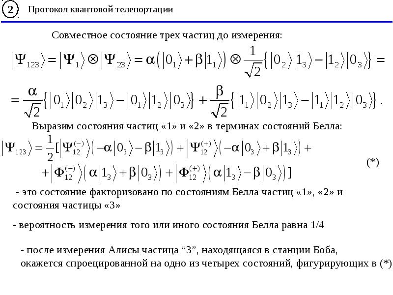 Квантовая телепортация презентация