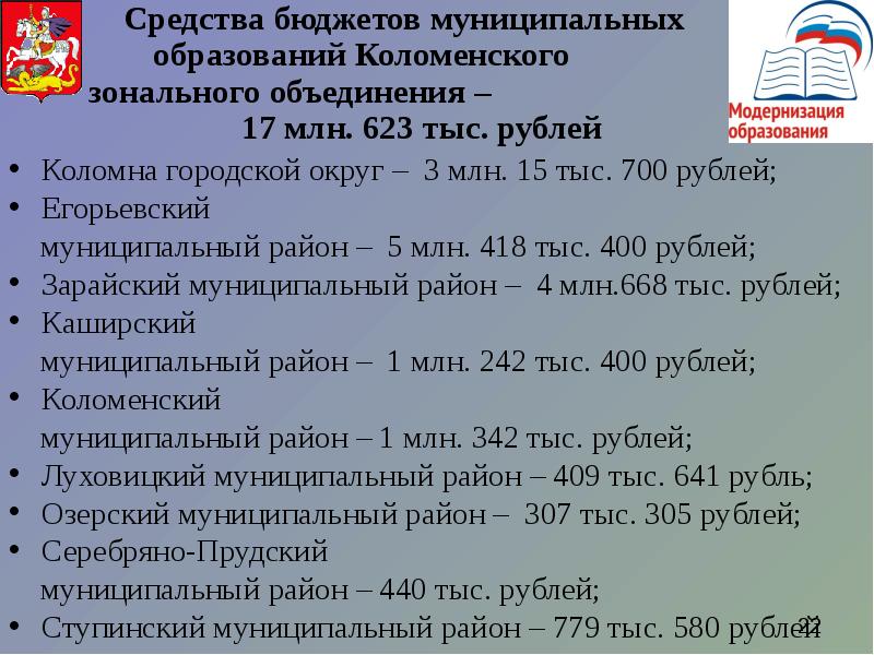 Проект модернизация школьных систем образования