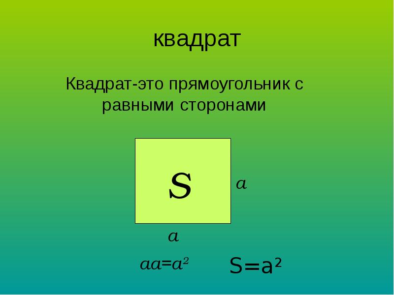 В квадрате квадрат основания равен