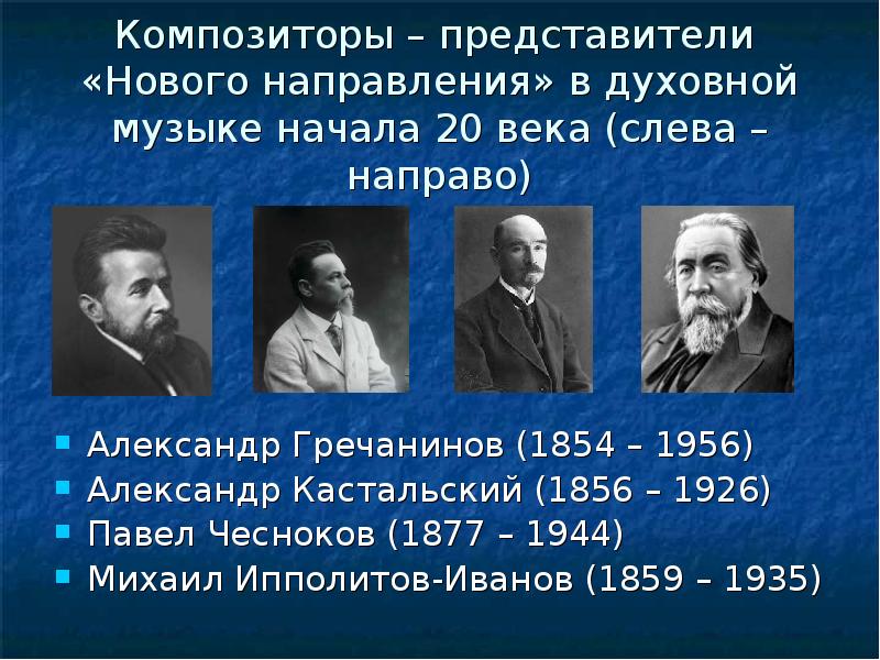 Духовная музыка русских композиторов. Александр Дмитриевич Кастальский. Александр Дмитриевич Кастальский презентация. Новые направления в Музыке 20 века. Направления в Музыке 20 века.