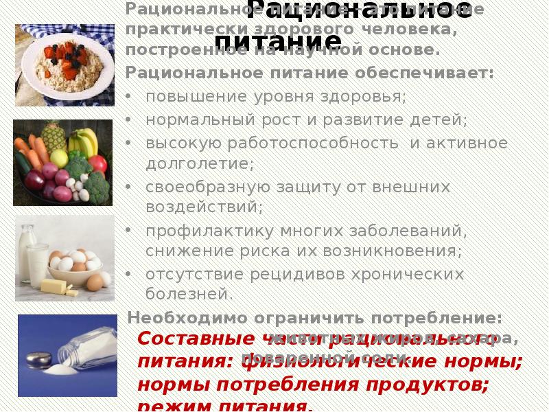 Физиологические нормы питания презентация