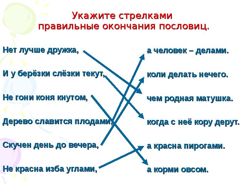 Пословицы не красна изба углами. Пословица нет лучше дружка. Соедини стрелкой начало и конец пословиц. Нет лучшего дружка пословицы. Правильные окончания пословиц.