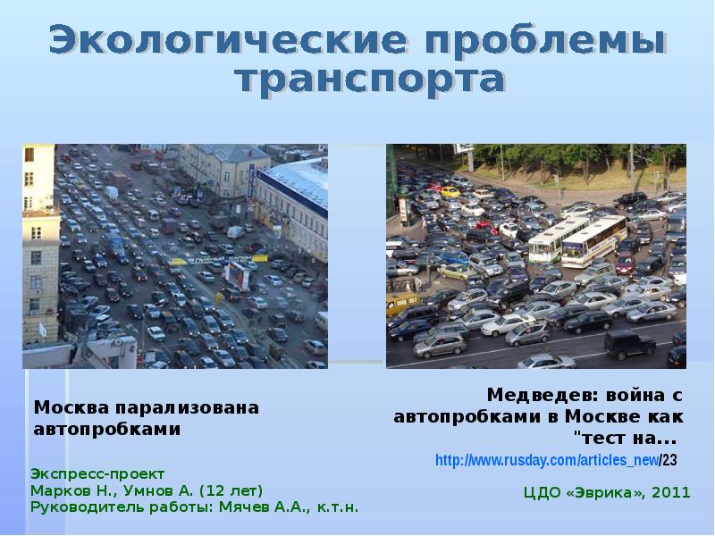 Доклад: Экологические проблемы Москвы