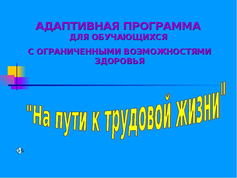 Адаптивные программы для инвалидов