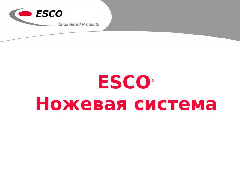 Система esco. Система ЭСКО. ESCO.