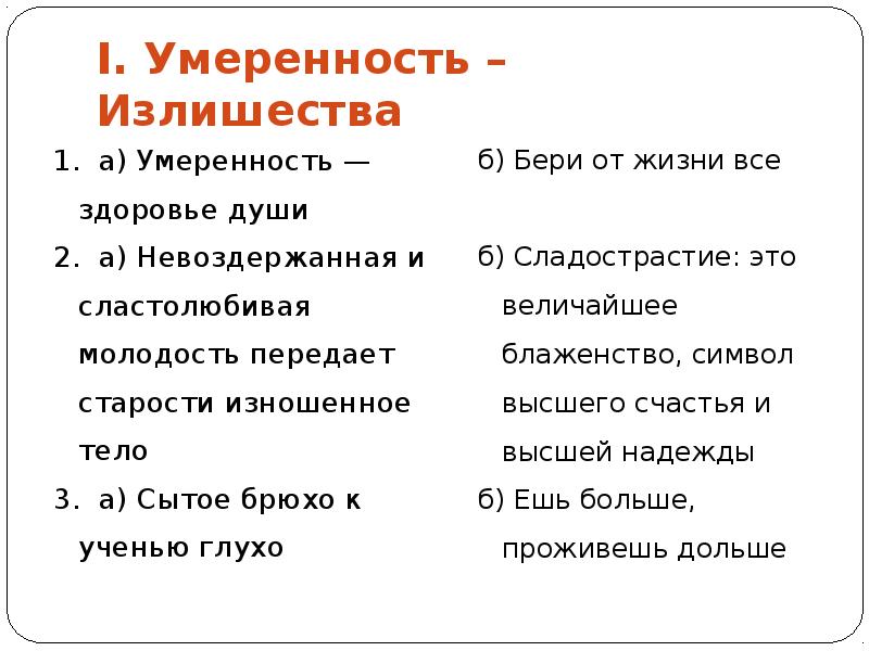 Умеренность карта здоровье