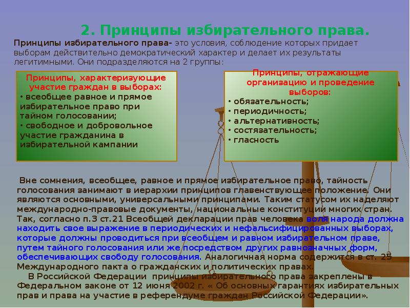 Равное и прямое избирательное право