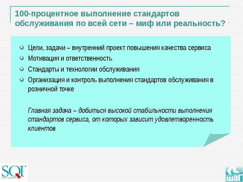 Стандарт выполнения презентации