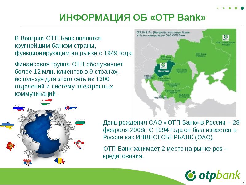 Отп банк сколько. Филиальная сеть ОТП банка. Слайд банка ОТП. Краткая характеристика ОТП банка. Как расшифровывается ОТП банк.