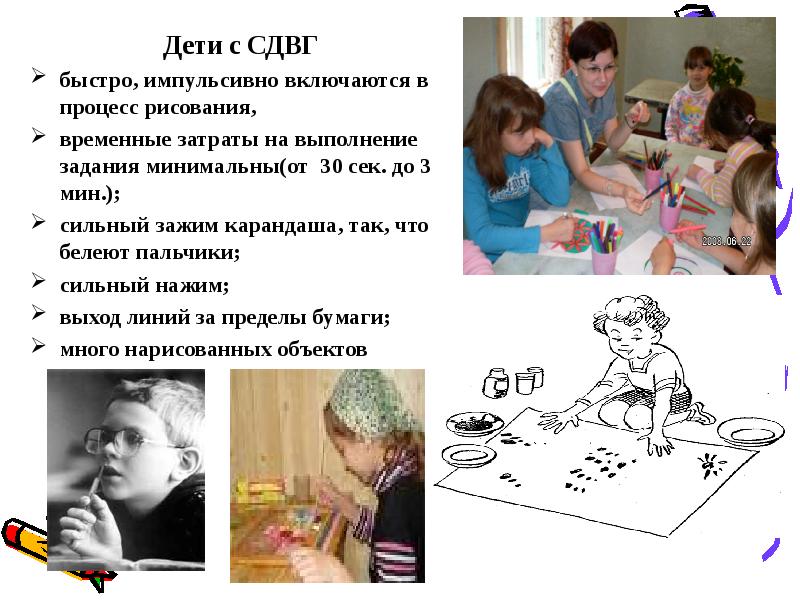 Рисунки детей с сдвг