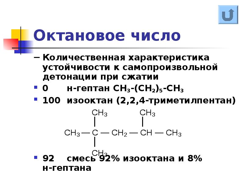 Октановое число презентация